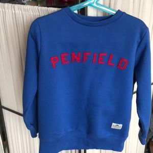 Pencilled bright blue sweater